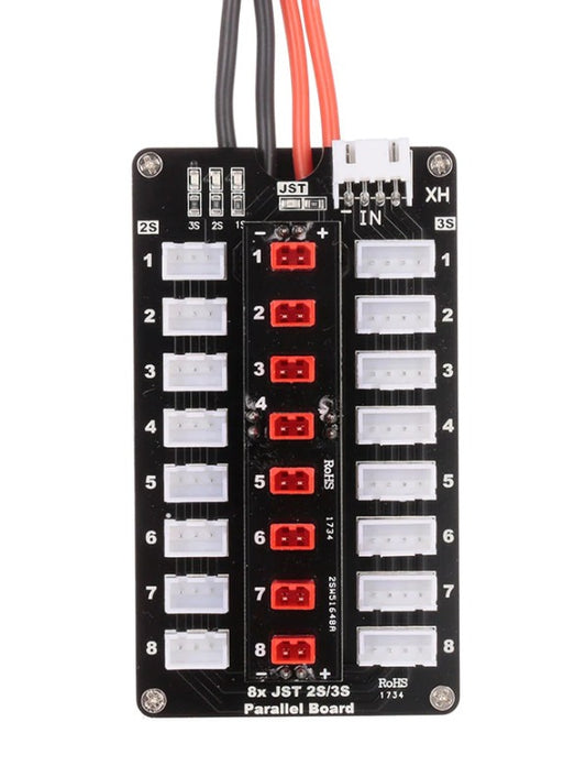  8 x JST/2S/3S LiPoly Battery Parallel Charging Board