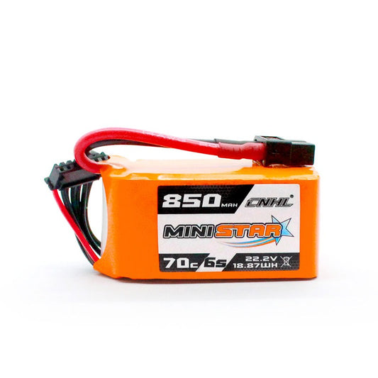 CNHL MiniStar 850mAh 22.2V 6S 70C Lipo Battery For FPV With XT60 Plug