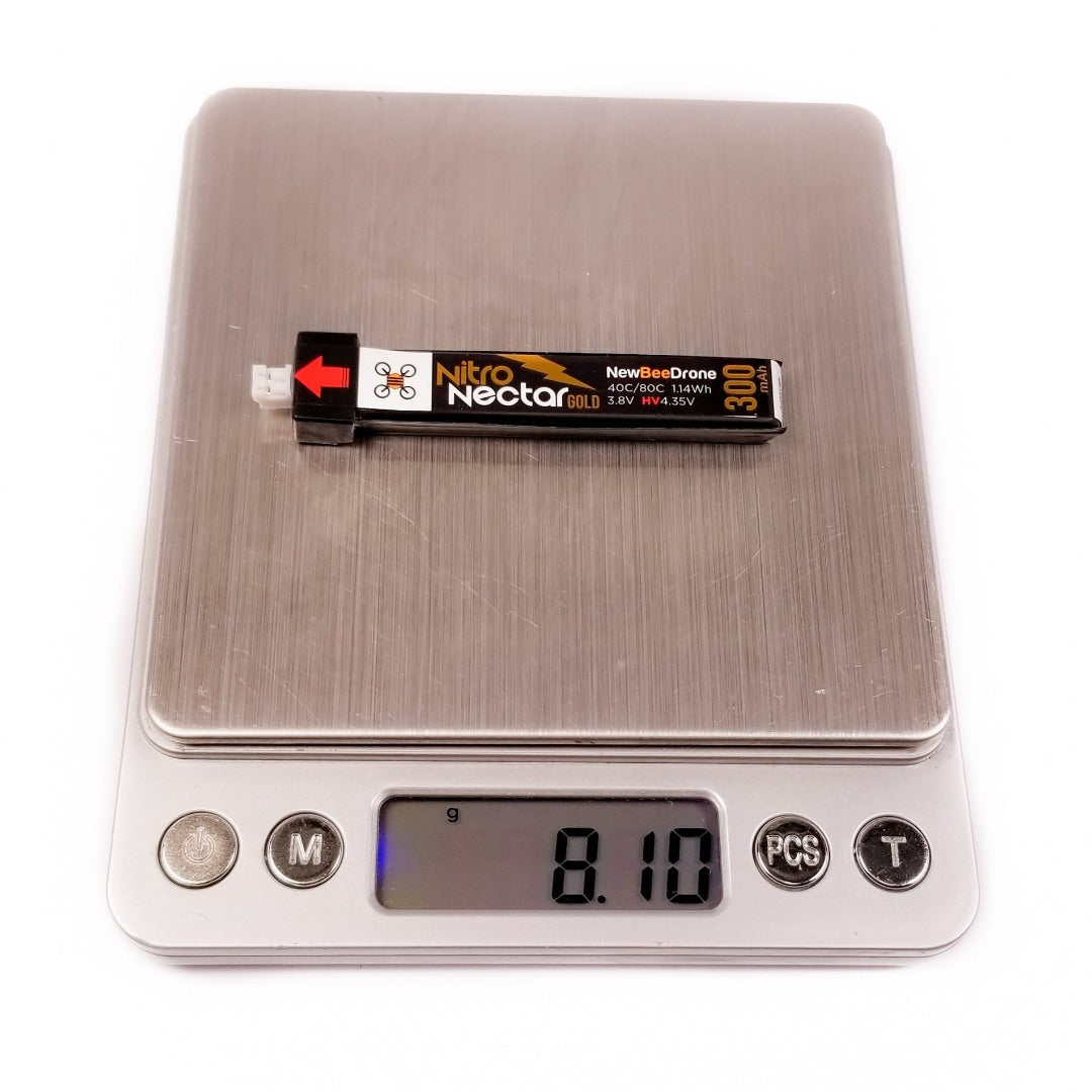 NewBeeDrone Nitro Nectar Gold 300mAh 1S HV LiPo Battery (4 Pack)
