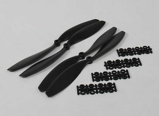 10x4.5 SF Props 2pc CW 2 pc CCW Rotation (Black)