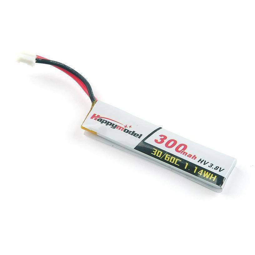 HAPPYMODEL MOBULA 6 / MOBULA 7 3.8V 1S 300MAH 30C LIHV WHOOP/MICRO BATTERY - PH2.0