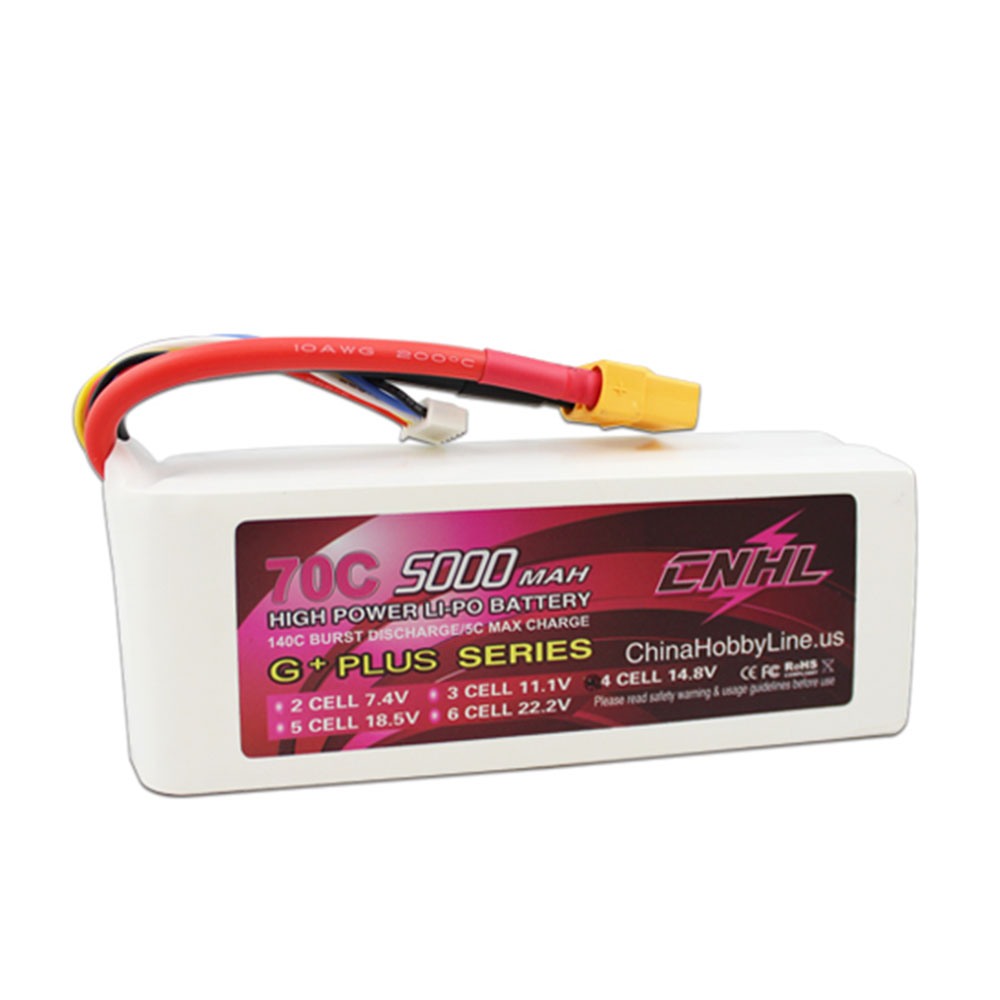CNHL g+plus 5000mah 14.8v 4s 70c lipo battery with xt90 plug