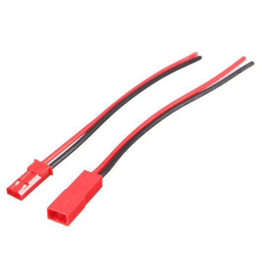 5 Pairs 2 Pins JST Male & Female Connectors Plug Cable Wire Line 110mm Red
