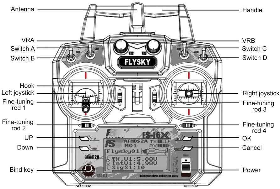 Flysky FS-i6X 10CH 2.4GHz AFHDS RC Transmitter w/ X6B Receiver