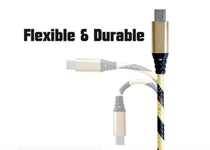 MICRO USB CABLE - BLACK/GOLD