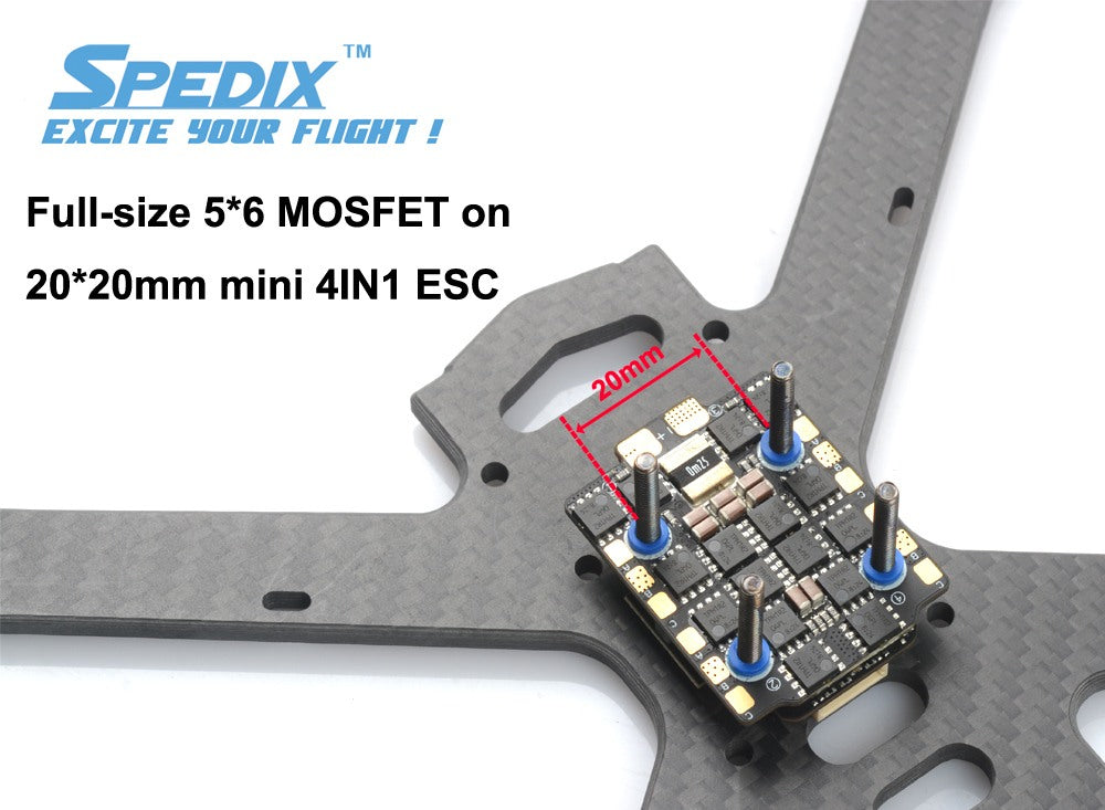 Spedix GS40F 4in1 mini esc 20x20 6S F3