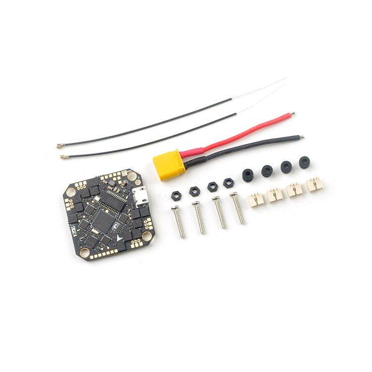 Happymodel CrazyF411 PRO F4 Flight Controller Built-in 20A ESC OSD Frsky Receiver AIO 2-4S for FPV Toothpick Cinewhoop Drones