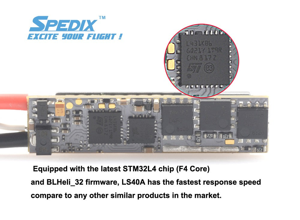 Spedix Slim40 LS40A F4 Core Blheli_32 3-6S ESC
