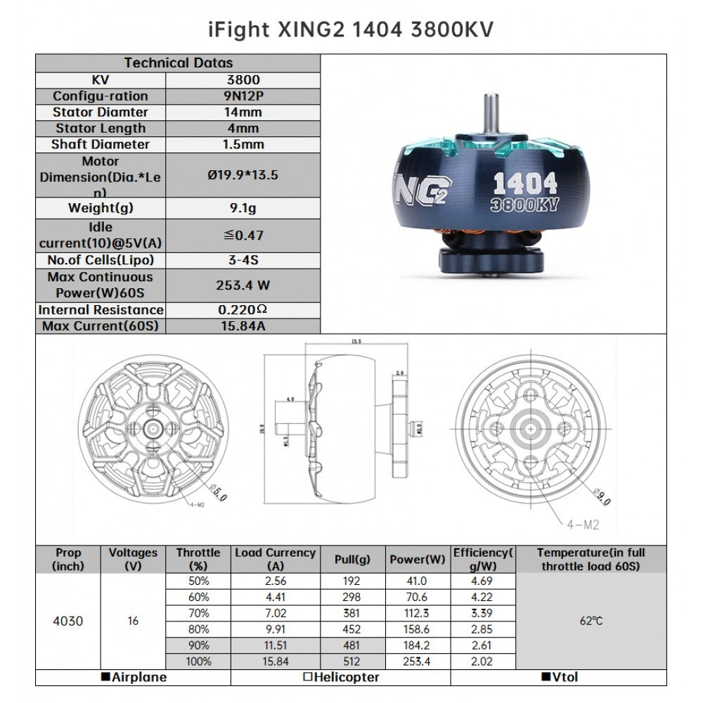 XING2 1404 Toothpick Ultralight Build (unibell) 3800kv