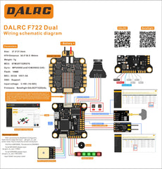 DALRC F722 DUAL F7 FLIGHT CONTROLLER MPU6000 AND ICM20602 BUILT-IN OSD