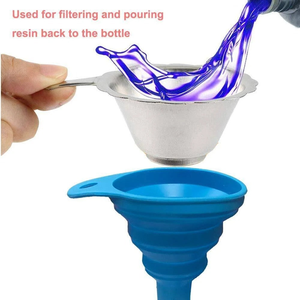Metal UV Resin Filter Cup+ Silicon Funnel Set For 3D Printer