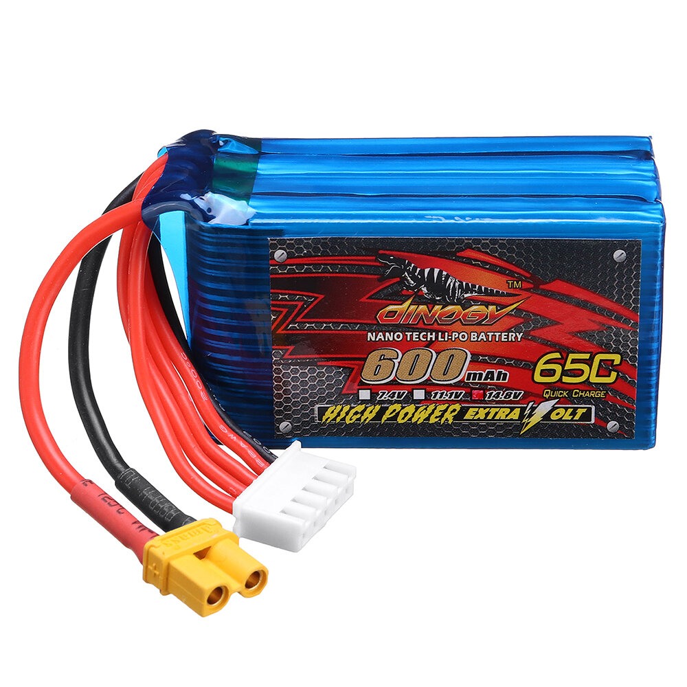 DINOGY 14.8V 600mAh 65C 4S Lipo Battery XT30 Plug