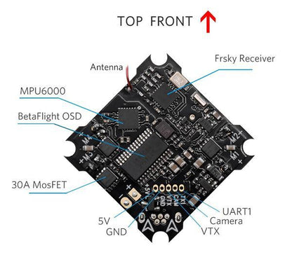 F3 Brushed Flight Controller (Frsky Rx + OSD V2)