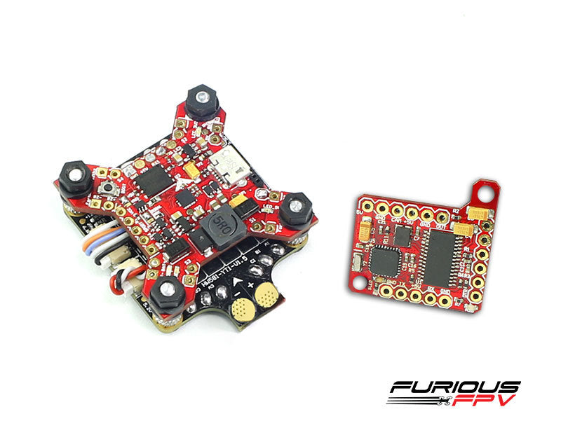 FuriousFPV combo FORTINI F4 Camera Control Edition + Piggy OSD V2 + ESC Hobbywing 4in1 40A