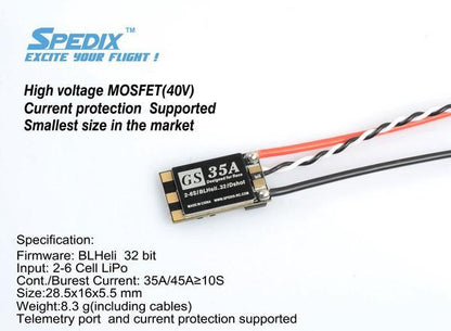 Spedix GS35 35A 2-6S 32BIT Dshot 1200 ESC