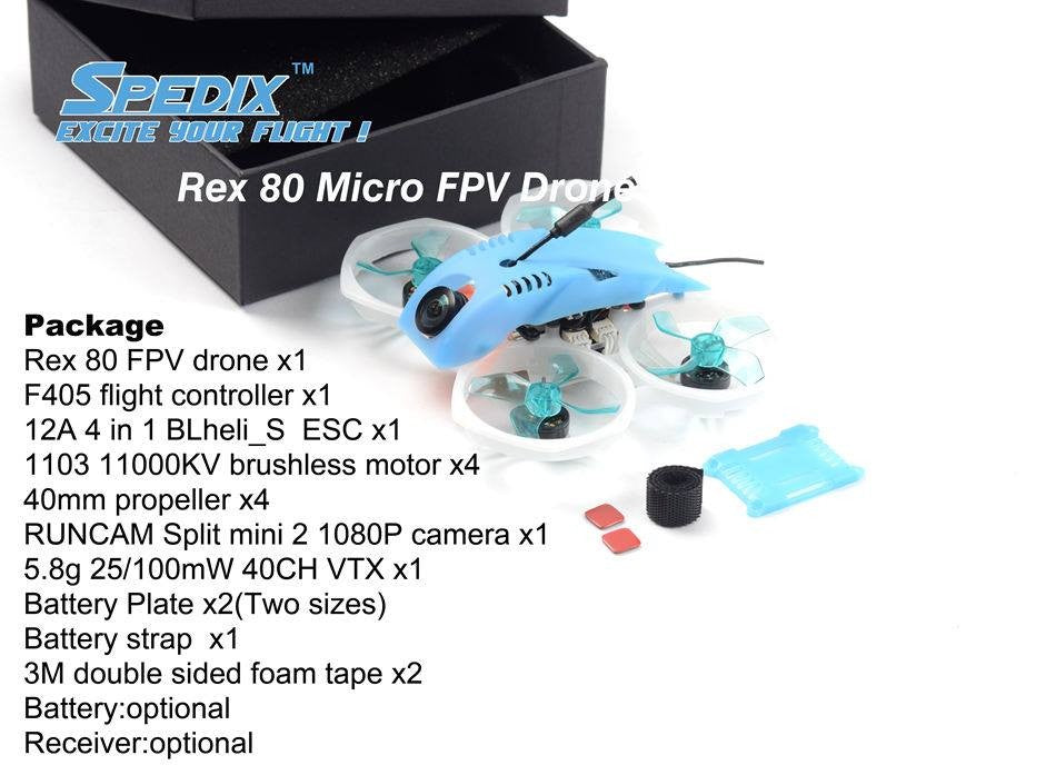 Spedix Rex HD 80mm Micro Brushless FPV Racing Drone BNF