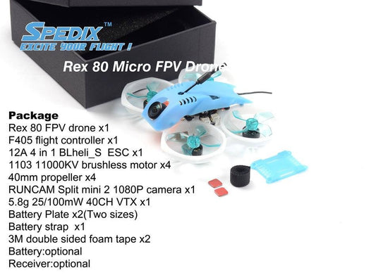 Spedix Rex HD 80mm Micro Brushless FPV Racing Drone BNF