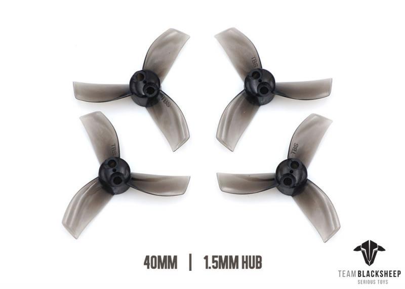 TBS MICRO BRUSHLESS PROPS 3BLADE 40MM (BLACK) (1.5MM HUB)