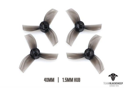 TBS MICRO BRUSHLESS PROPS 3BLADE 40MM (BLACK) (1.5MM HUB)