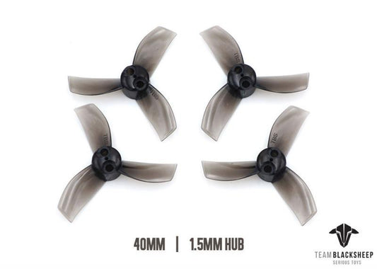 TBS MICRO BRUSHLESS PROPS 3BLADE 40MM (BLACK) (1.5MM HUB)